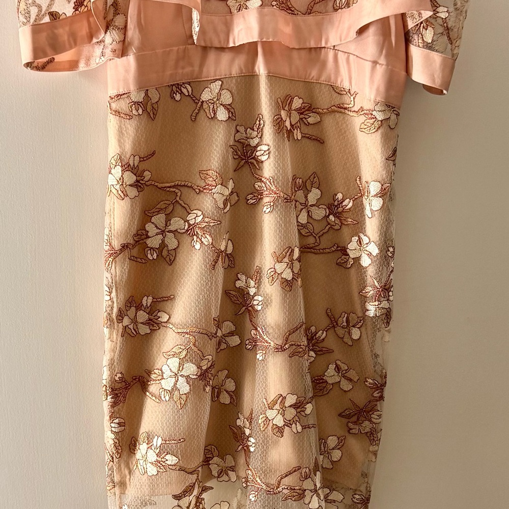 VENUS Peach Lace Dress